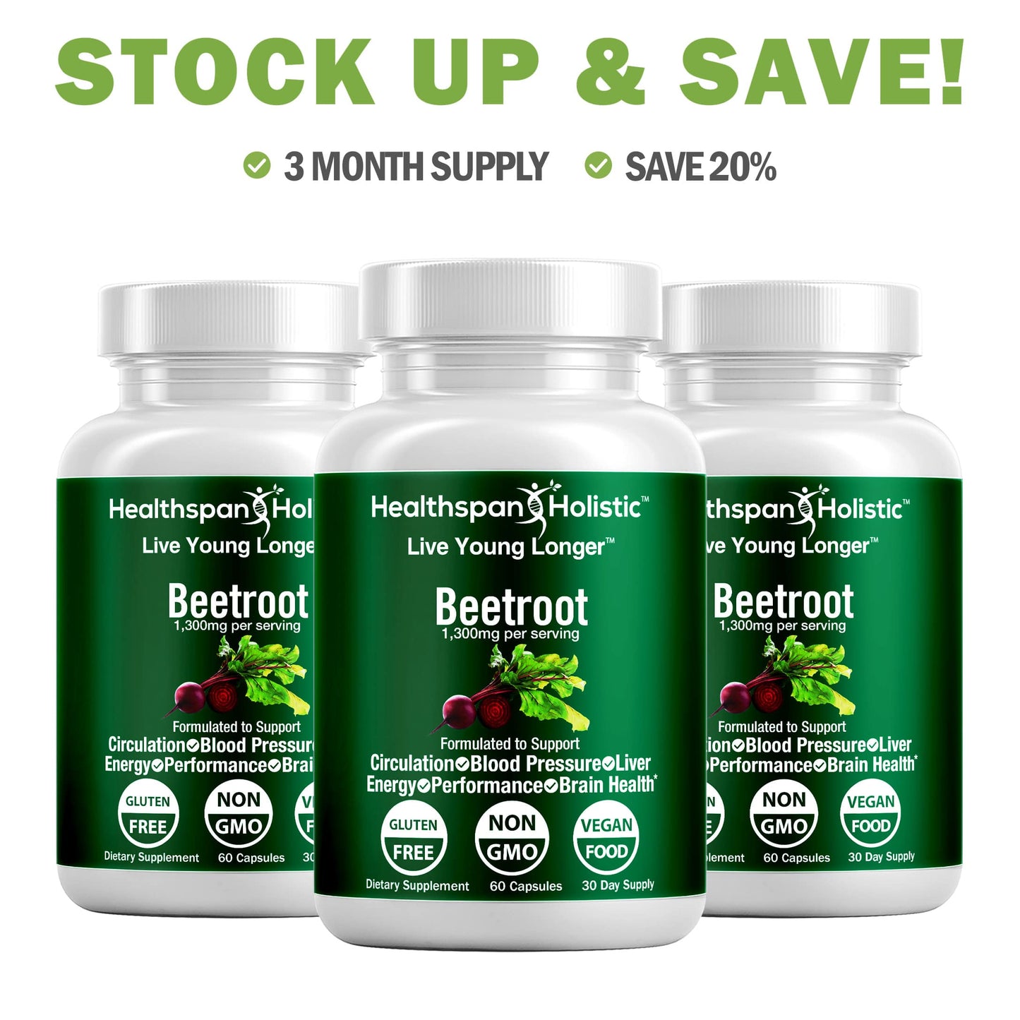 Organic Beetroot Supplement 60 Capsules