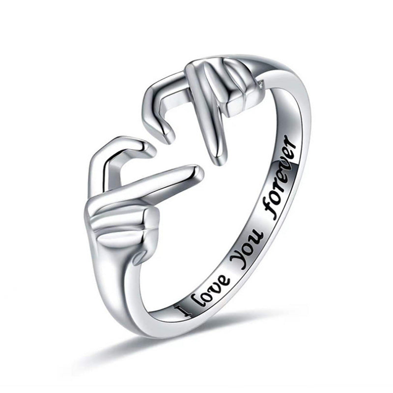 Fashion Love You Forever Open Couple Ring