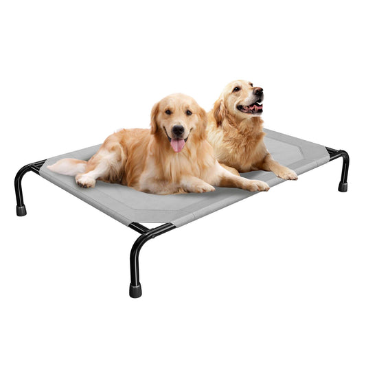 Dog Bed Raised Breathable Large Big Dog Bed Capacity of 400lb Grey