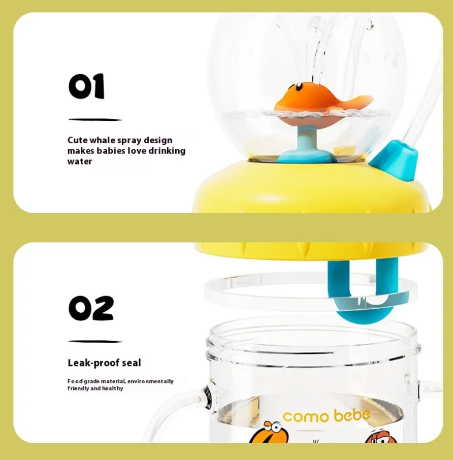 Children's Whale Cartoon Diving Leakproof Sippy Cup