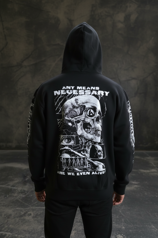 Are We Even Alive Pullover Hoodie Black