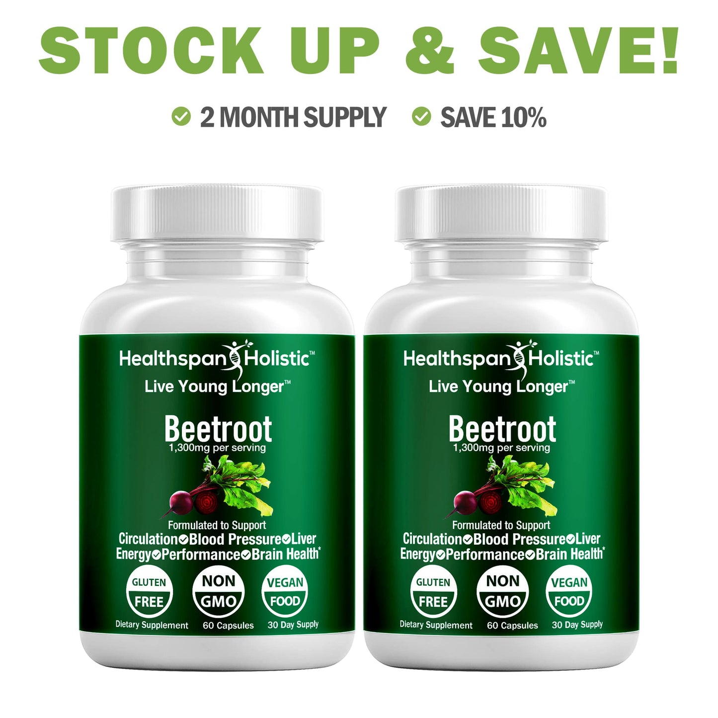 Organic Beetroot Supplement 60 Capsules