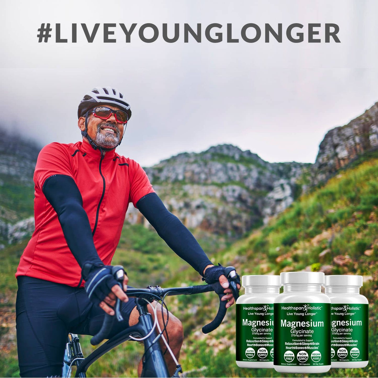 Magnesium Glycinate Supplement 90 Capsules