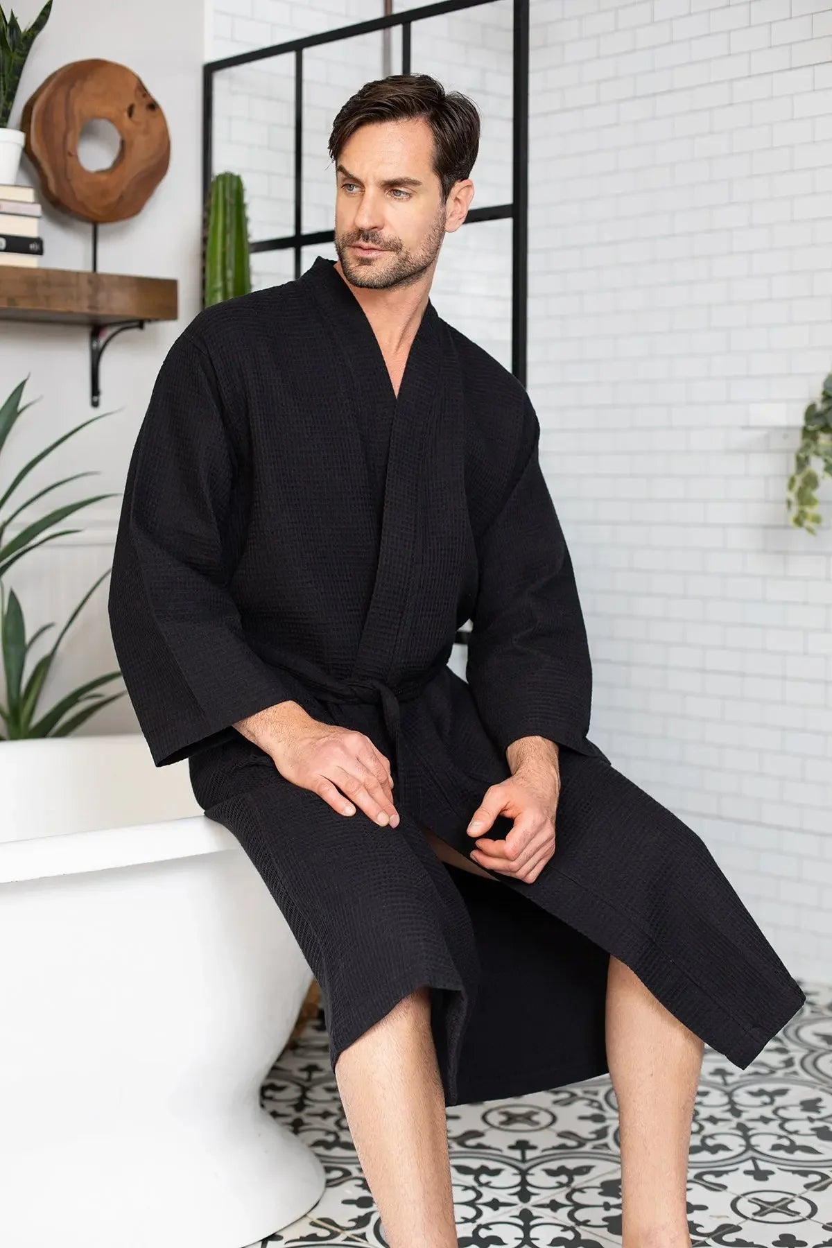 Bathrobe for Men -  Absorbent Lightweight
