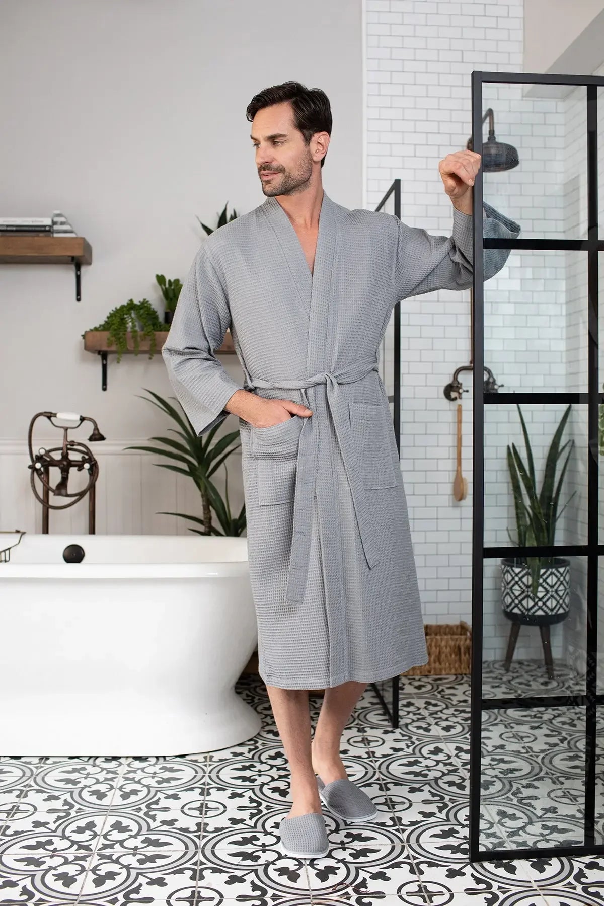 Bathrobe for Men -  Absorbent Lightweight
