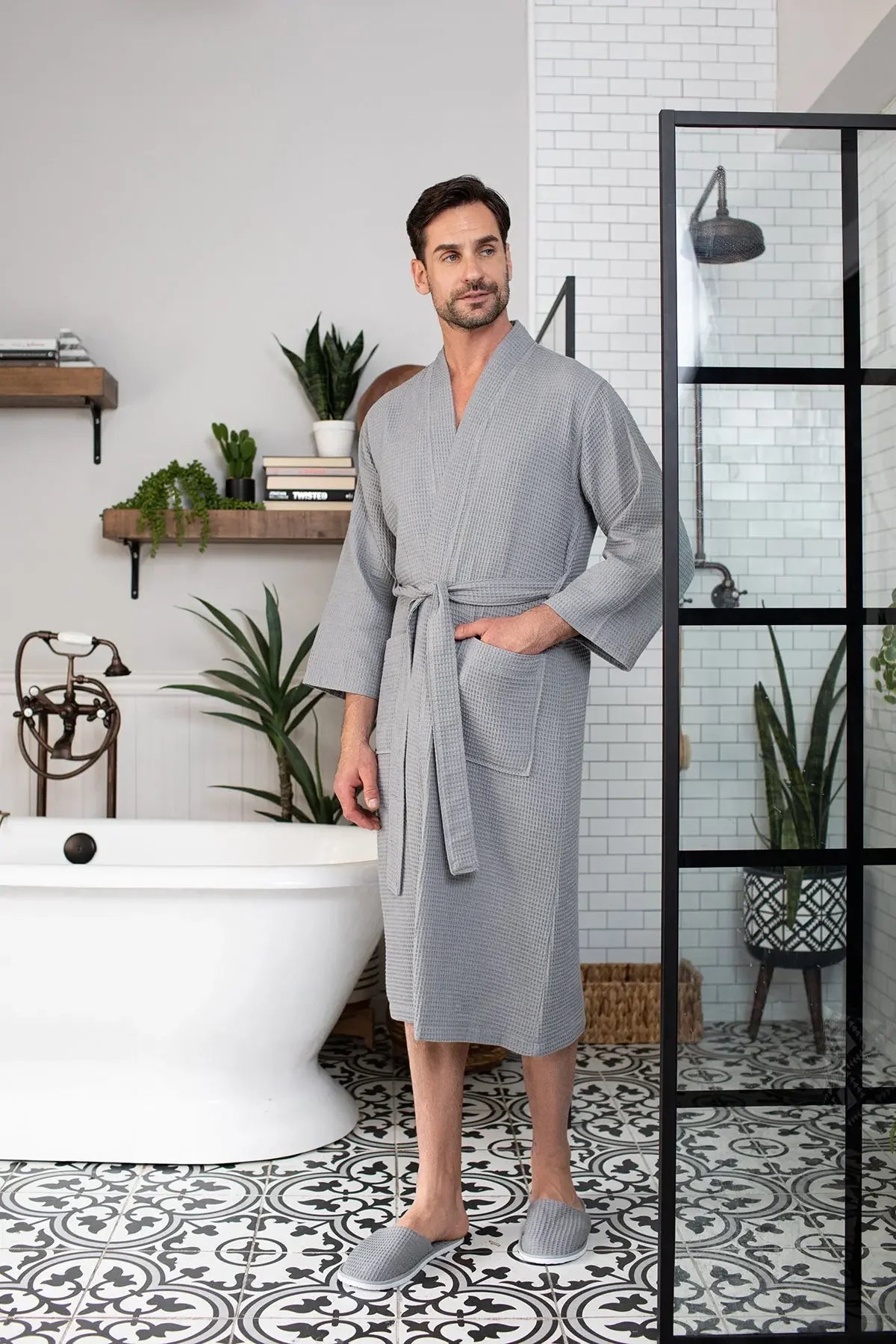 Bathrobe for Men -  Absorbent Lightweight