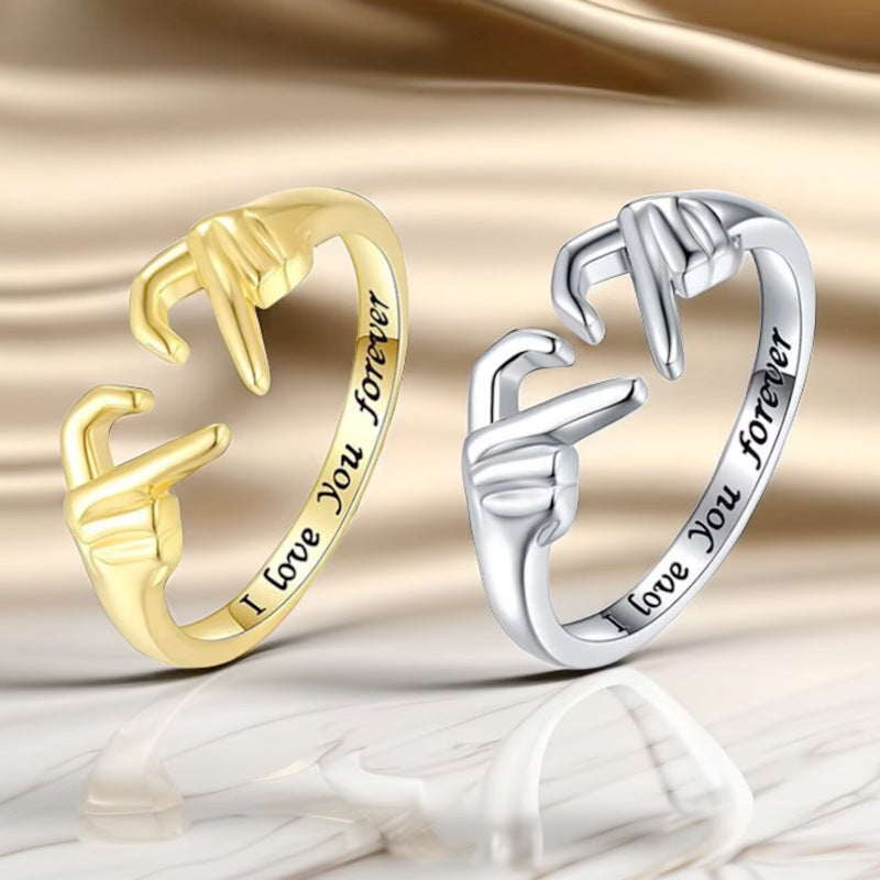 Fashion Love You Forever Open Couple Ring