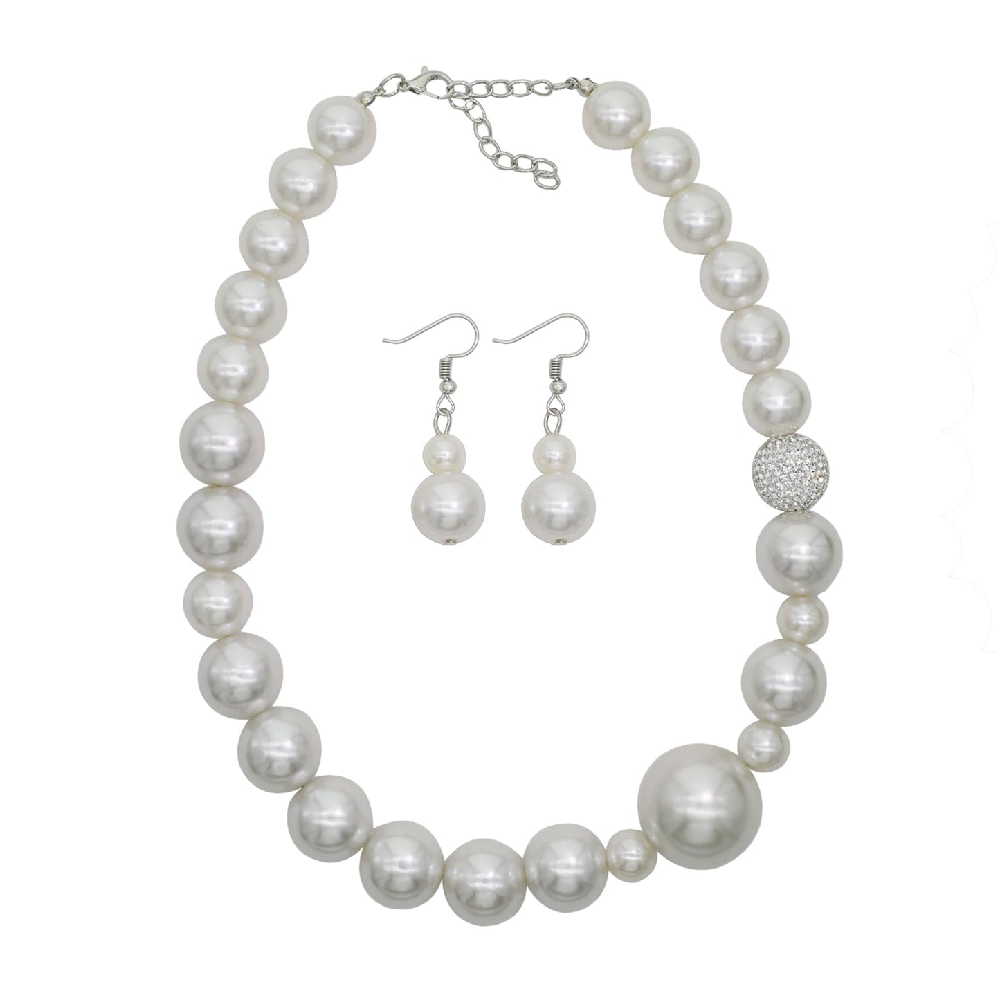 Chunky Pearl Necklace Large Pearl Statement Necklace Choker.
