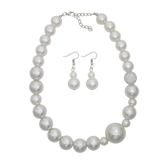 Chunky Pearl Necklace Large Pearl Statement Necklace Choker.