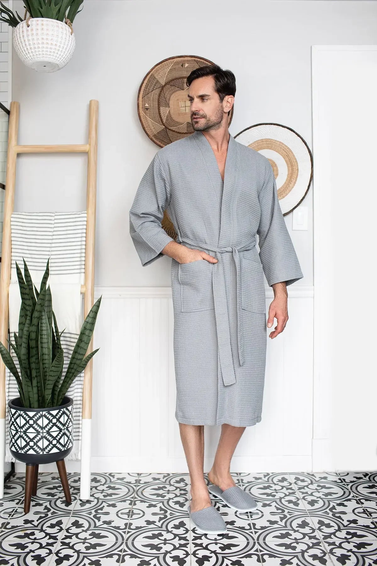 Bathrobe for Men -  Absorbent Lightweight