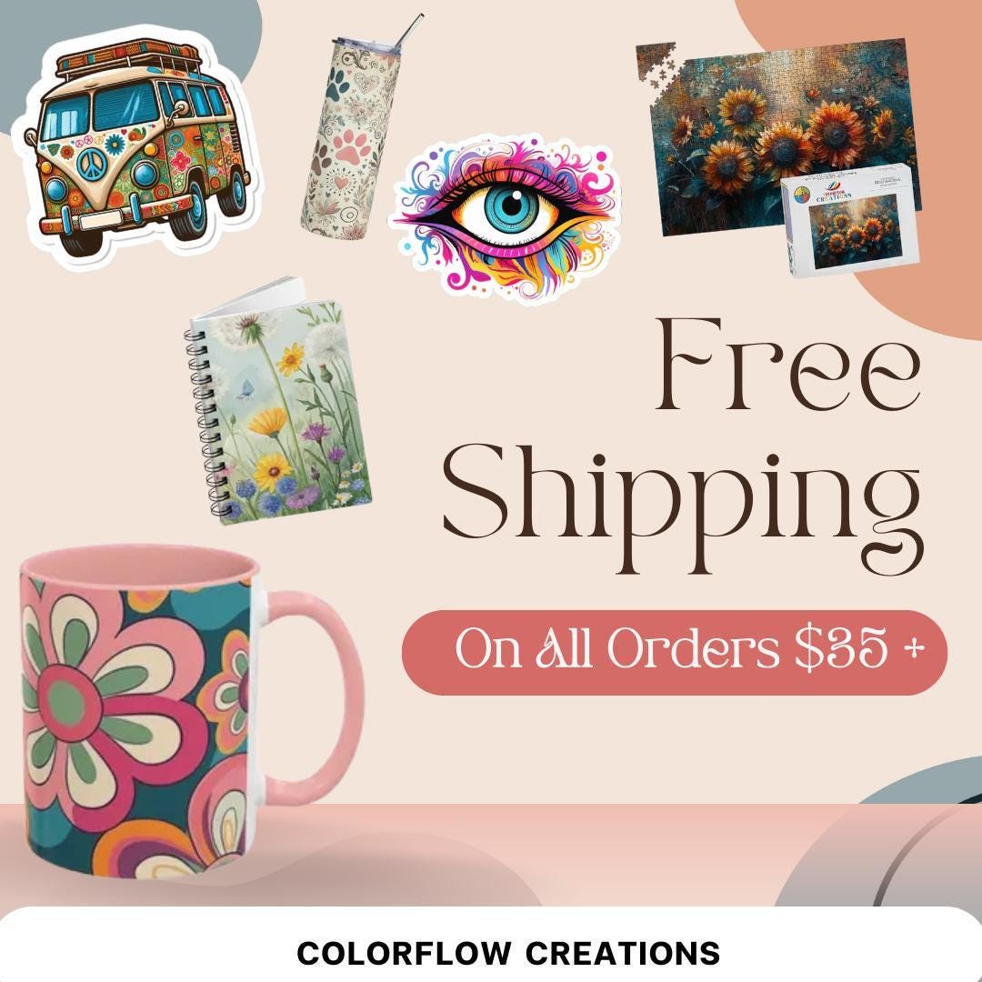 Floral Paw Print Sticker: Boho Botanical Vinyl Decal