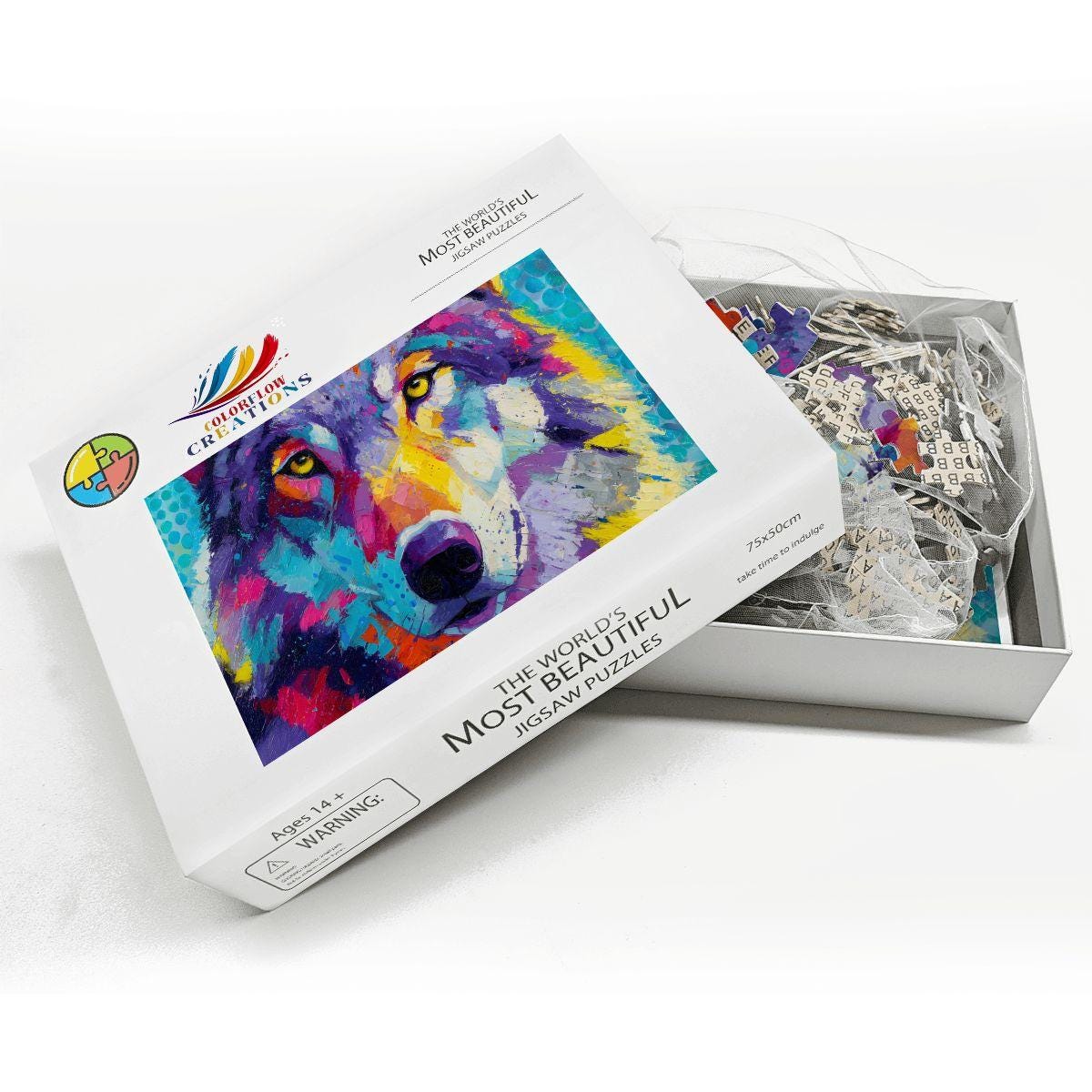 Abstract Wolf Jigsaw Puzzle - Basswood