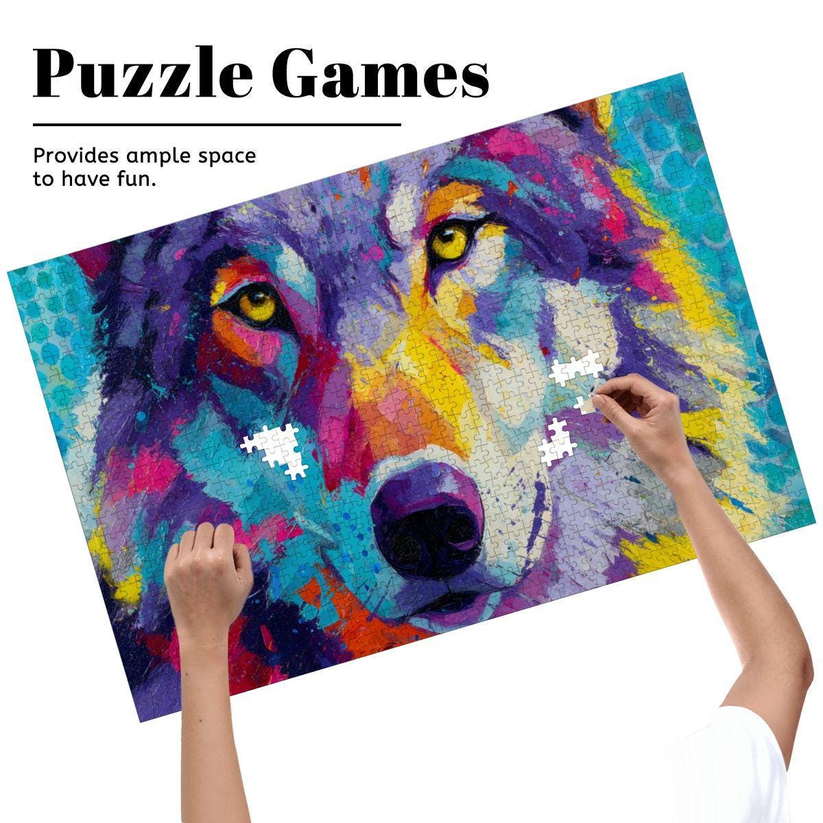 Abstract Wolf Jigsaw Puzzle - Basswood