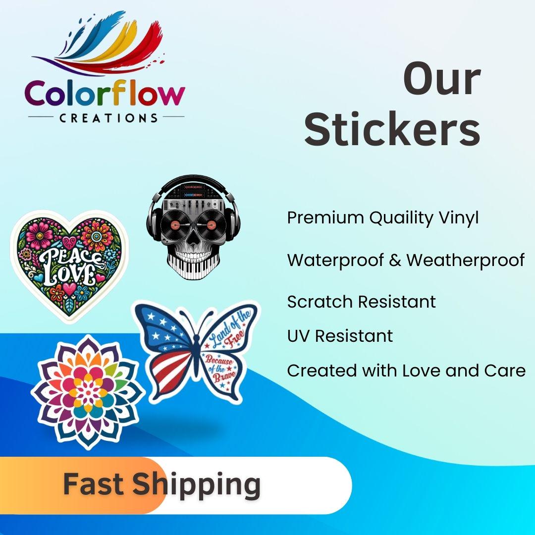 Floral Paw Print Sticker: Boho Botanical Vinyl Decal