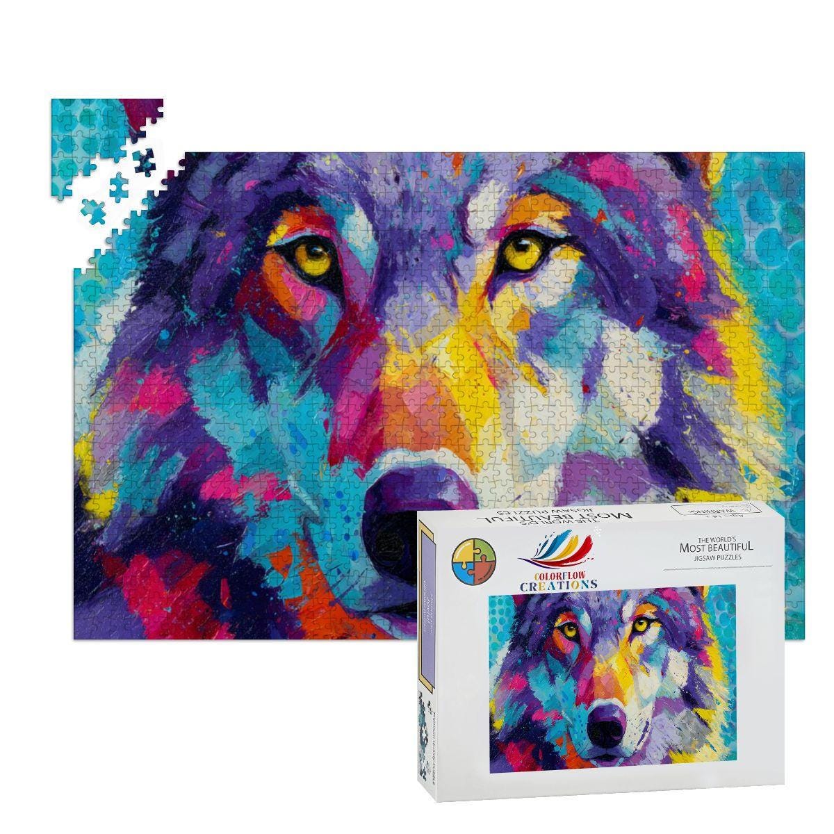 Abstract Wolf Jigsaw Puzzle - Basswood