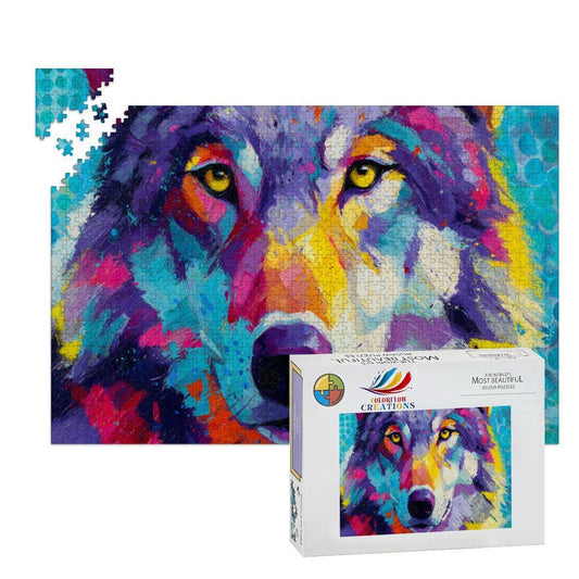 Abstract Wolf Jigsaw Puzzle - Basswood