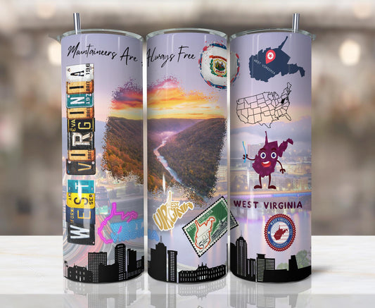 West Virginia Skinny Tumbler