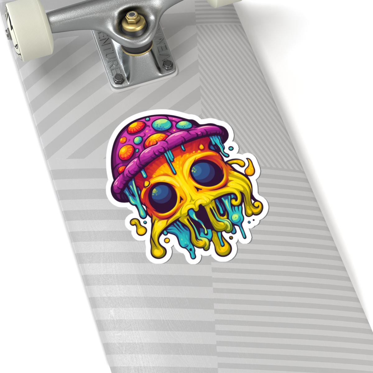 Drippy Mushroom Sticker | Psychedelic Vinyl (Waterproof)