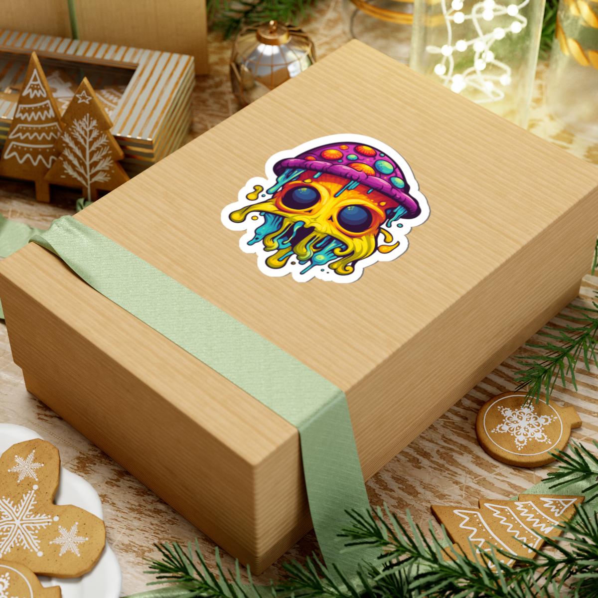 Drippy Mushroom Sticker | Psychedelic Vinyl (Waterproof)