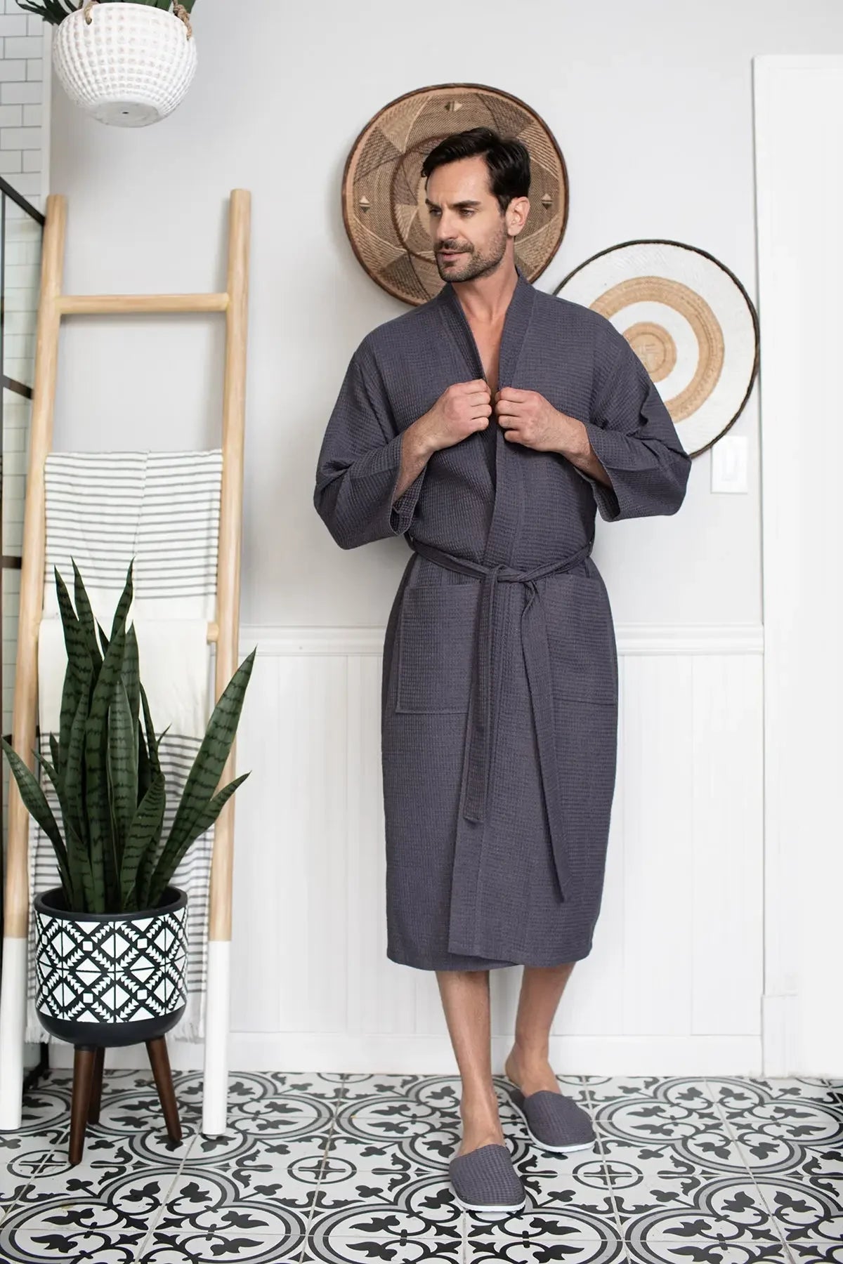 Bathrobe for Men -  Absorbent Lightweight
